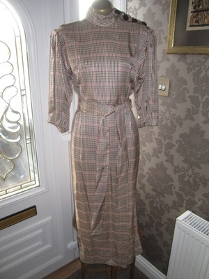 zara checked midi dress