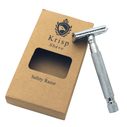 4.2" LONG HANDLE DOUBLE EDGE SAFETY RAZOR FOR MEN WET SHAVE + 10 SHAVING BLADES - Picture 4 of 6