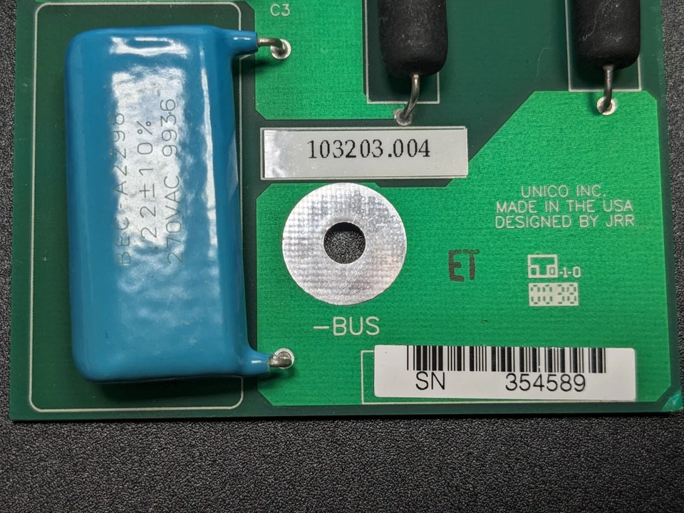 Unico Regal Beloit Snubber Module PCB Drive Circuit Board 103203.004 103-203 - Image 2 of 3