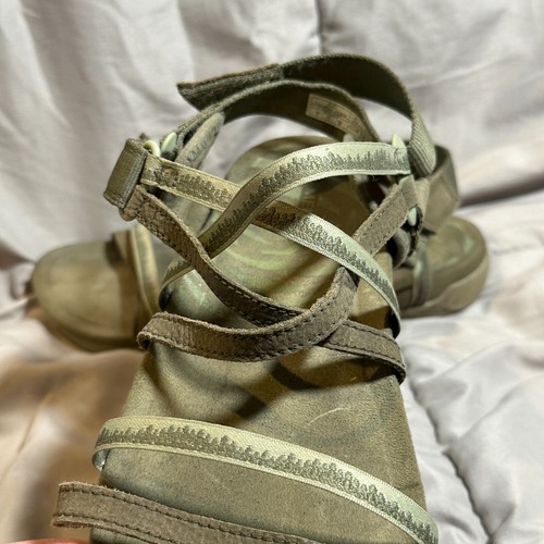 Merrell Women’s Olive Green Terran 3 Crush Lattice Backstrap Hiking Sandals -8 - Picture 7 of 8