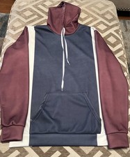 Men s Medium 2-Piece Colorblock Tracksuit Set Hoodie Pants Drawstring Pockets