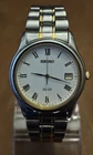 Vintage Seiko SQ50 7N42-9A10 Quartz Mens Watch Roman Dial Two Tone Japan 1995