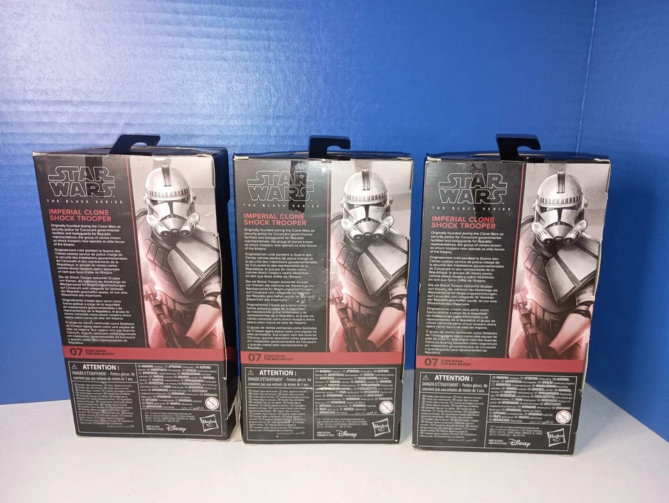 Lote de 3 figuras Star Wars Black Series Bad Batch Imperial Clone Shock Trooper nuevas Foto 2 de 3