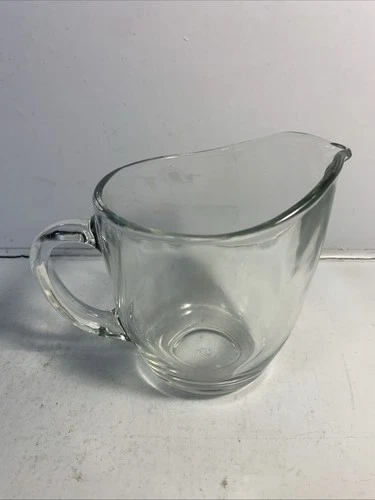 Vintage Anchor Hocking Clear Glass Creamer 4"   Perfect!!!
