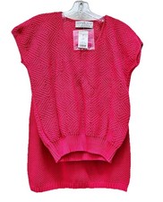VTG Peruvian Connection 100 Pima Cotton Knit Medium 2 Piece Set Hot Pink NWT