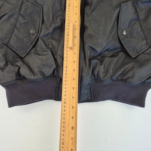 RELCO MA-1 Fliegerjacke Large Schwarz Herren Polyester Vintage Bomber - Bild 2 von 11