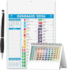 Calendario 2026 Da Muro Olandese 12 Mesi, Formato Grande (47Cm X 28.8Cm) Multico