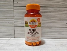 Sundown Alpha Lipoic Acid 600mg Antioxidant Health Sugar Metabolism 60 ct 1/2026