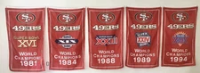 Complete Set San Francisco 49ers NFL Super Bowl Champions 5 Banners/Flags 3’ X 5