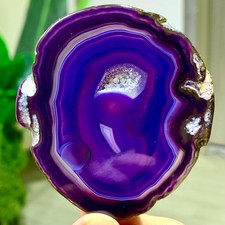 44G Natural Beautiful Agate Geode Druzy Slice Extra Large Gemstone
