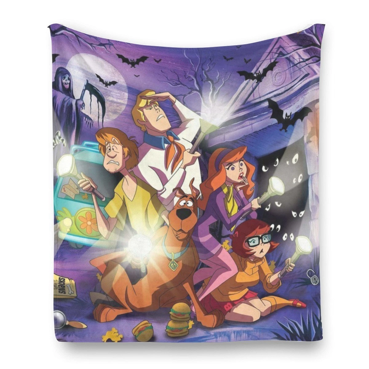 New! Scooby-Doo Mystery Soft Warm Single-Side Printing Flannel Fleece Blanket