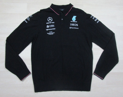 Mercedes AMG Petronas Wool Blend Sweater Men's (XL) Black Formula 1 Racing Team