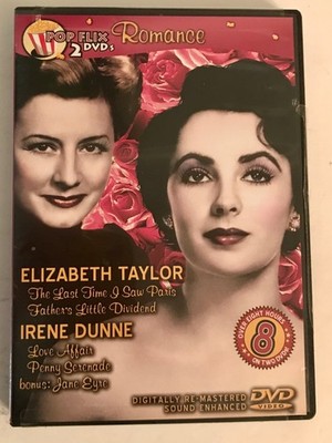 Elizabeth Taylor Irene Dunne Pop Flix Romance DVD 5 Movies 2-Discs