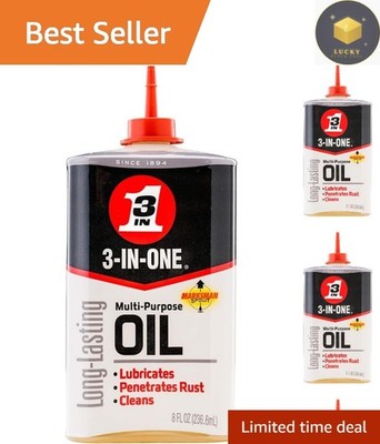 8 OZ Multi-Purpose Oil - Optimal Lubrication for Automotive and Household Use