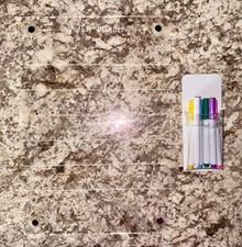 CLEAR MAGNETIC REFRIGERATOR WEEKLY PLANNER WITH 6 DRY ERASE MARKERS INCLUDED