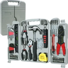130 Pc Hand Tool Kit Set Car Repair Home Maintenance Garage Household Equipment