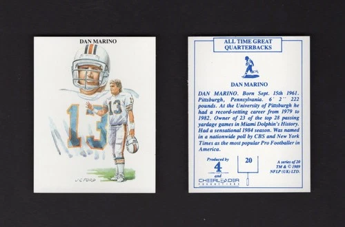 #20 DAN MARINO, Miami Dolphins ~ Great QB's | 1989 Channel 4/Cheerleader Prod.