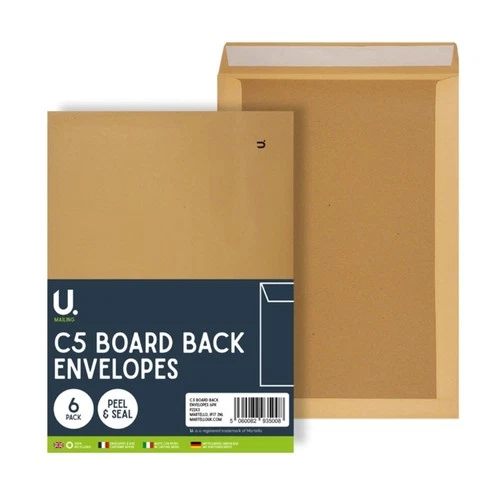 Martello Board Backed Envelopes C5 C4 Please Do Not Bend Hard Back Multipack