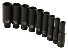 Sunex Tools 1/4" Dr. 9 Pc. Metric Deep Impact Socket Set (1812_43)