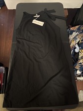 Sabrina Diamanti Designer Dress Women M Italy Black Sleeveless Business Office