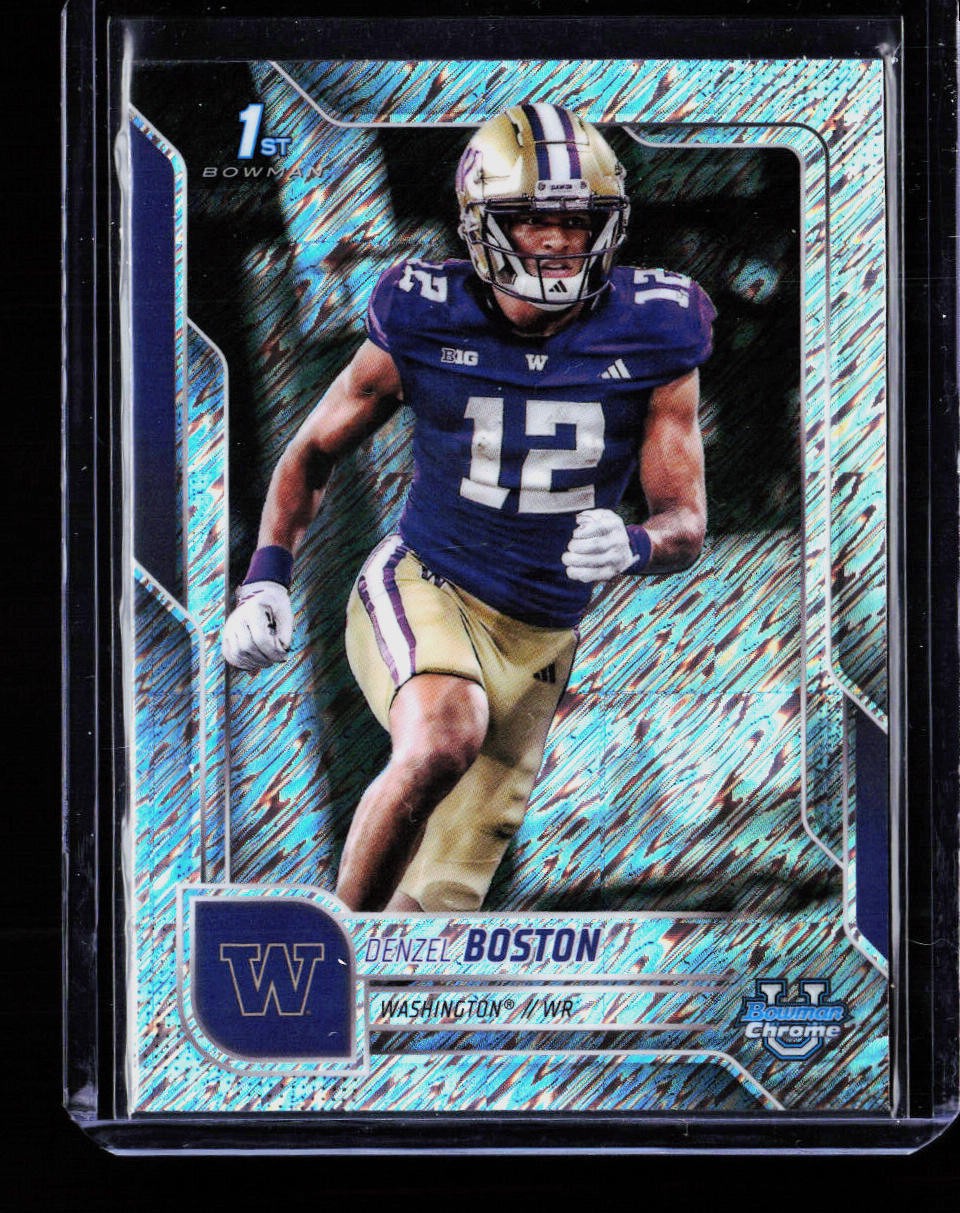 2025 Bowman University Chrome #34 Denzel Boston Shimmer Refractor