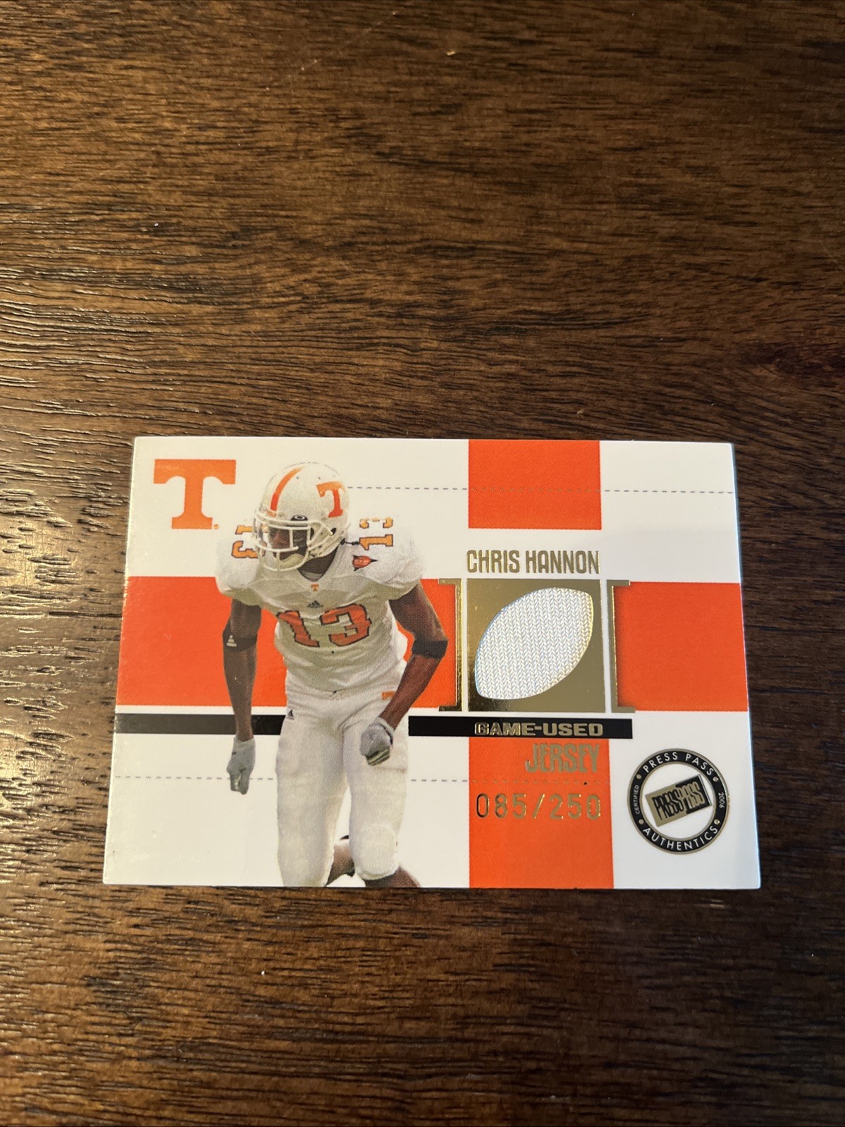 2006 Press Pass SE - Game-Used Jerseys Chris Hannon #JC/CH Gold /250 (MEM, RC)