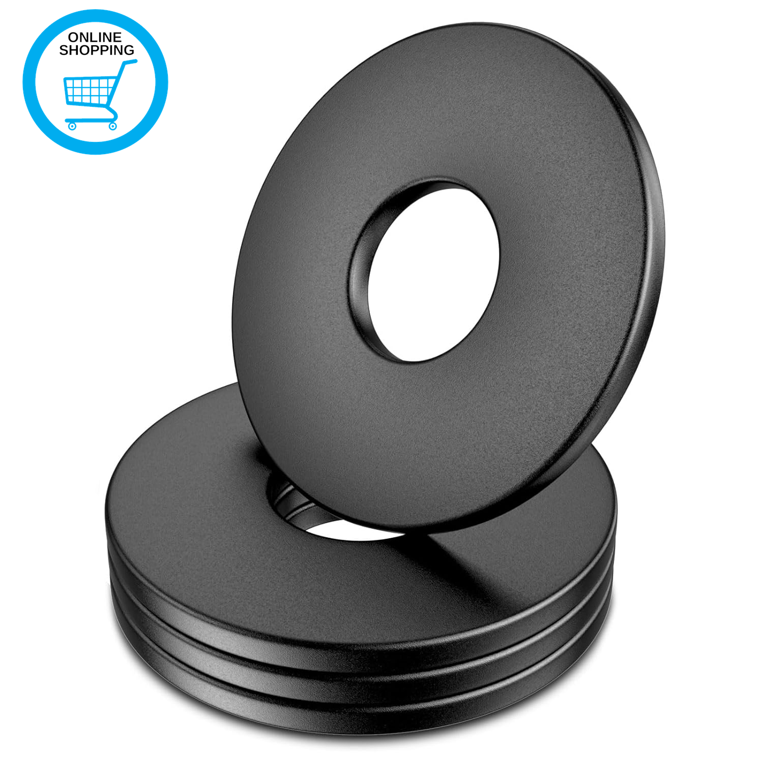 M8 Washers Black 30PCS,  304 Stainless Steel M8 X 24Mm Penny Washer for Screws,