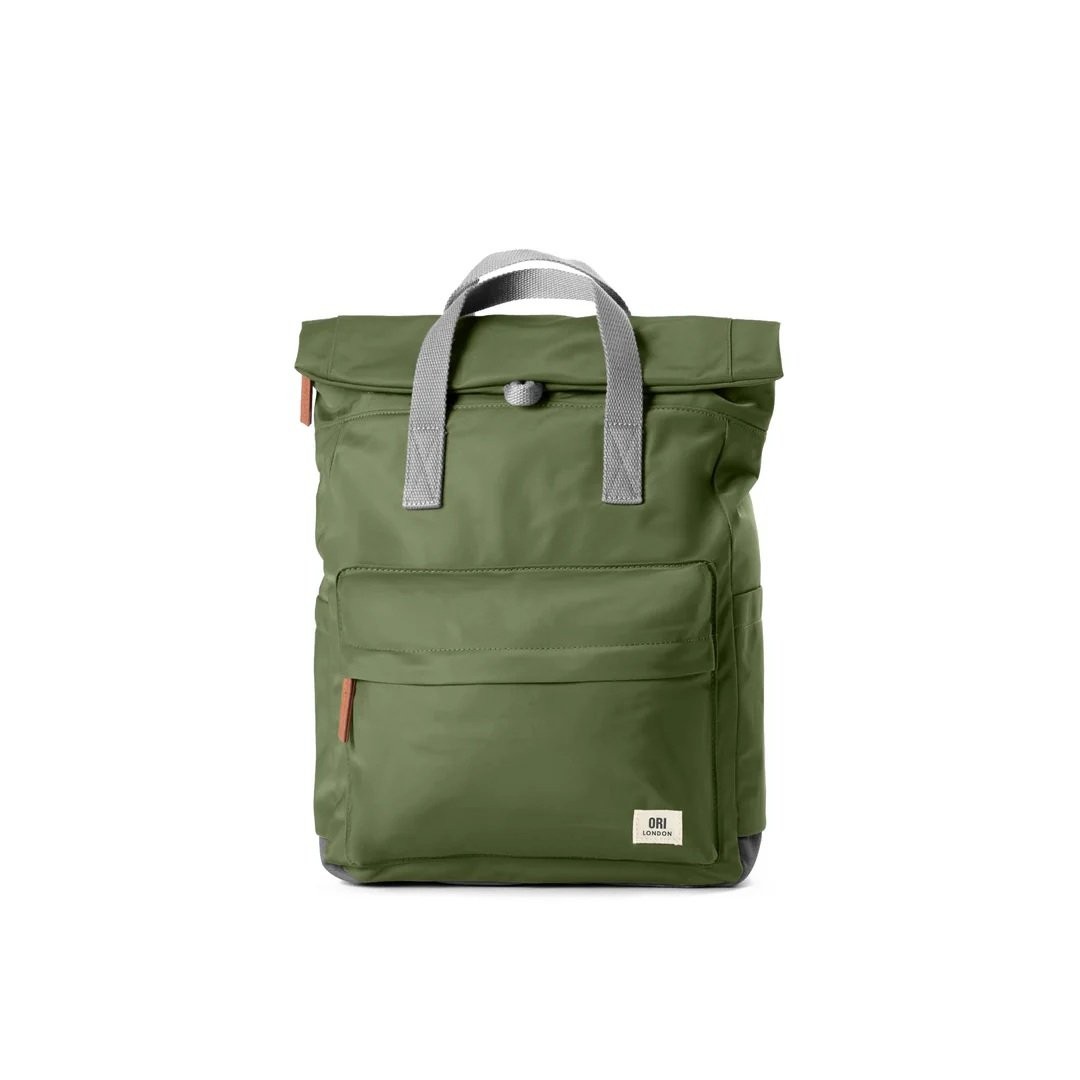 - Medium Green Nylon Rolltop Backpack Unisex