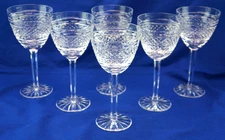 Tipperary Irish Crystal Kingston (6) Water Goblets or Wine Glasses, 7 1/2"