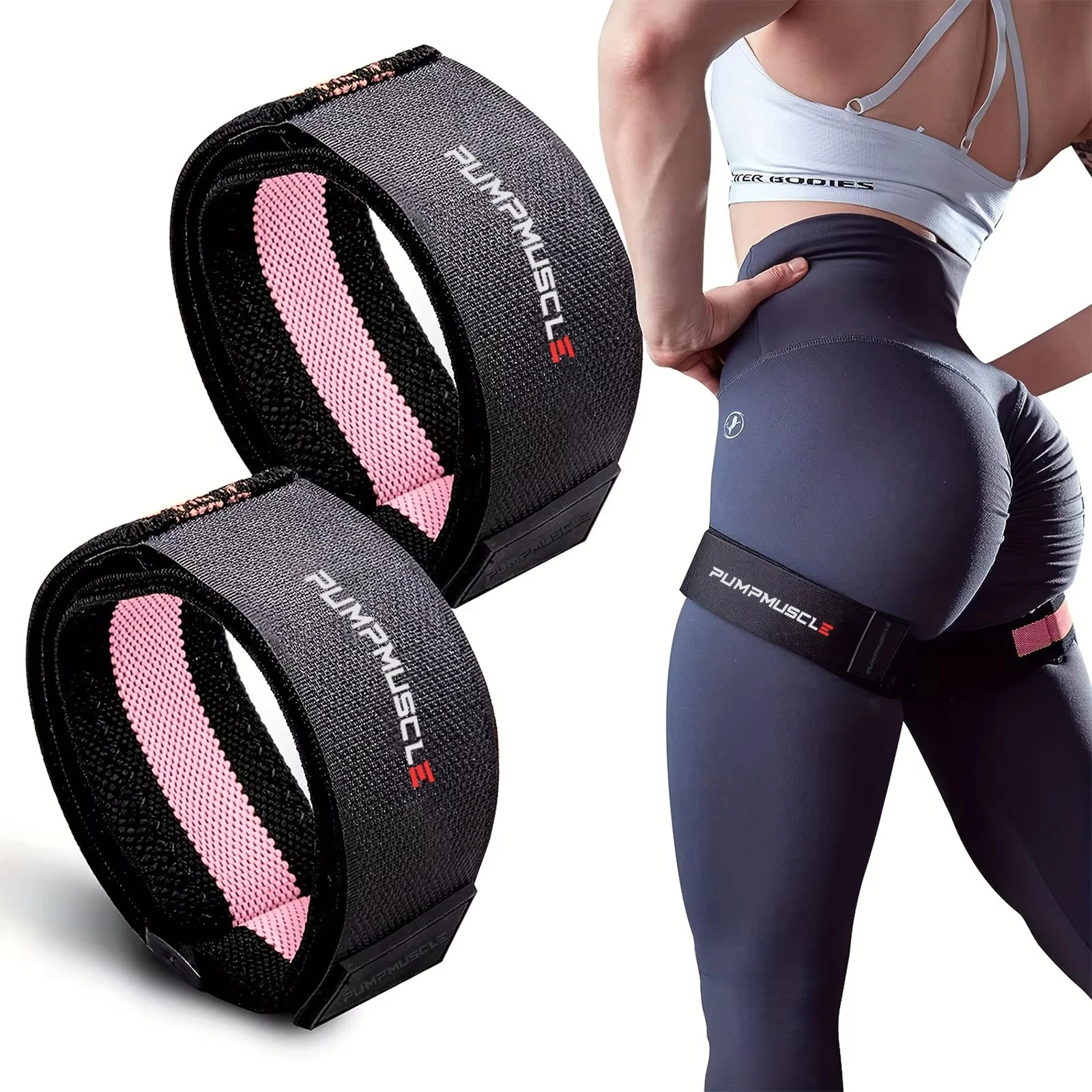 2pcs Adjustable Leg Blood Flow Restriction Bands