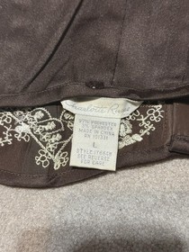 Charlotte Russe Corset Brown Embroidered Floral Lace Design Size Large