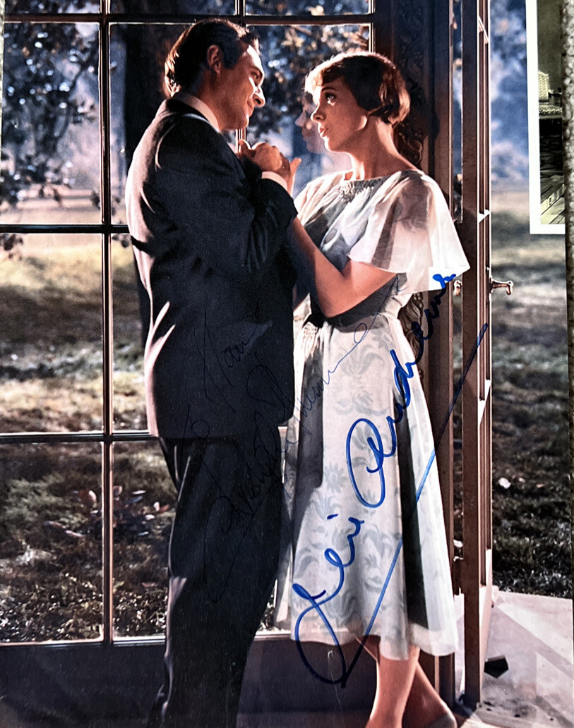 julie andrews sound of music blue dress Christopher Plummer & The SIGNED PHOTO JSA COA Vintage Cat Dress For Girls (Size):7-8 years Video 🌶️ Sporty mom lasting print x-styleCode:52349