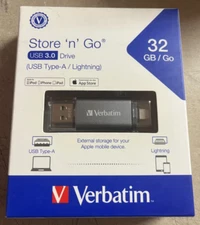 Verbatim Store 'N' Go Dual USB 3.0 Flash Drive For Apple Lightning Devices 32GB