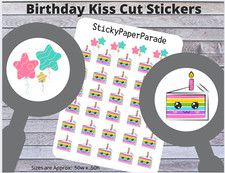 Birthday Planner Stickers 105  / Planner Stickers  / Journal Stickers
