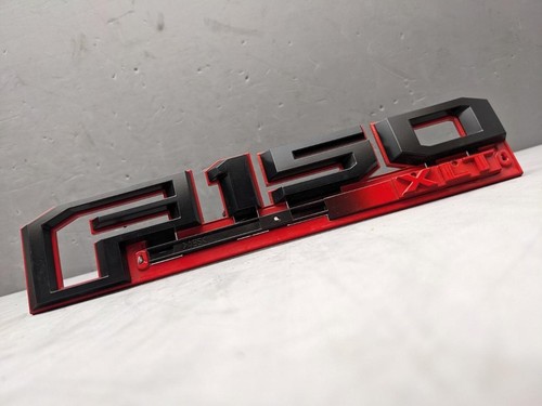 Genuine 2015-2017 Ford F150 Red XLT LH Driver Side Emblem Badge FL34-16B115-A - Picture 4 of 8