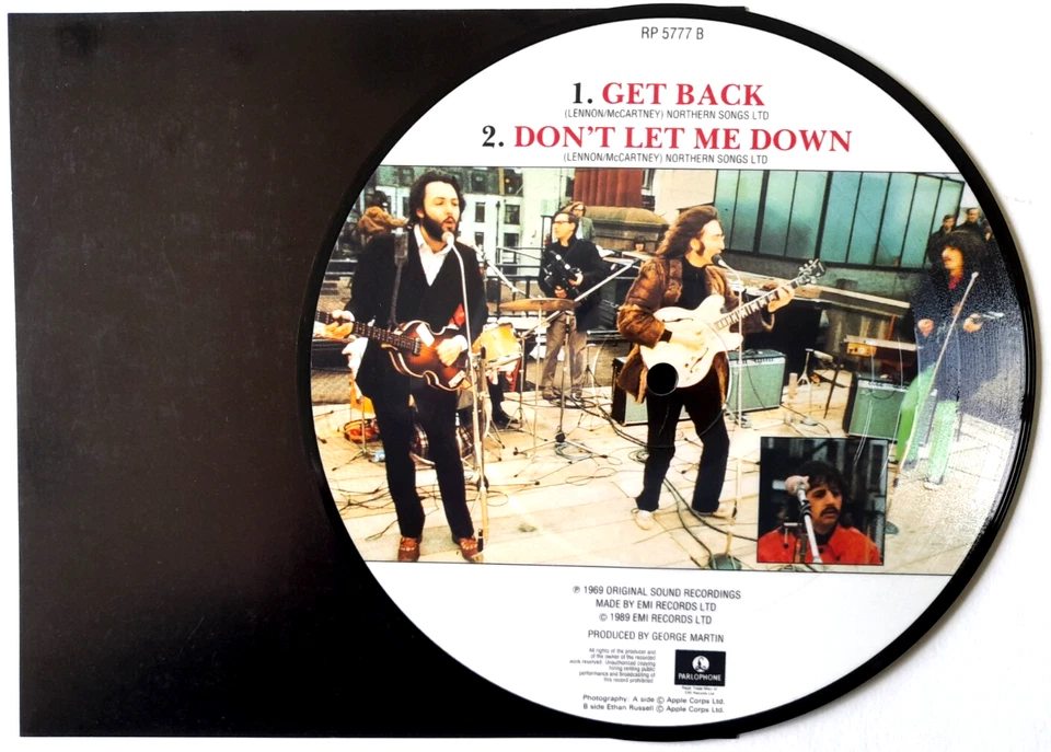 MINT! Beatles Picture Disc 7" Vinyl Get Back The 20th Anniversary Days + Insert - Image 2 of 2