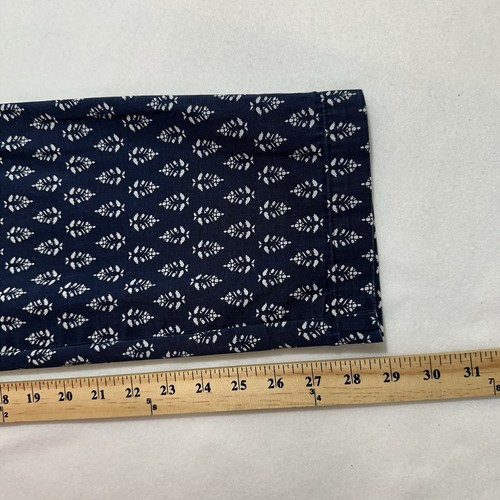 Talbots Womens 4 The Weekend Chino Ankle Pants Floral Navy 29" Inseam Flat Front - Picture 12 of 12