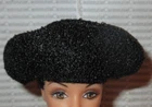 HAT BARBIE DOLL MATTEL 1999 DOTW SPANISH BLACK TEXTURED HAT FASHION ACCESSORY