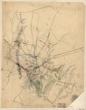 18" x 24" 1863 Sketch Of The Battlefield Of Gettysburg July 1st & 2nd