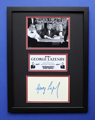 GEORGE LAZENBY AUTOGRAPH framed masterly display 007 in Casino