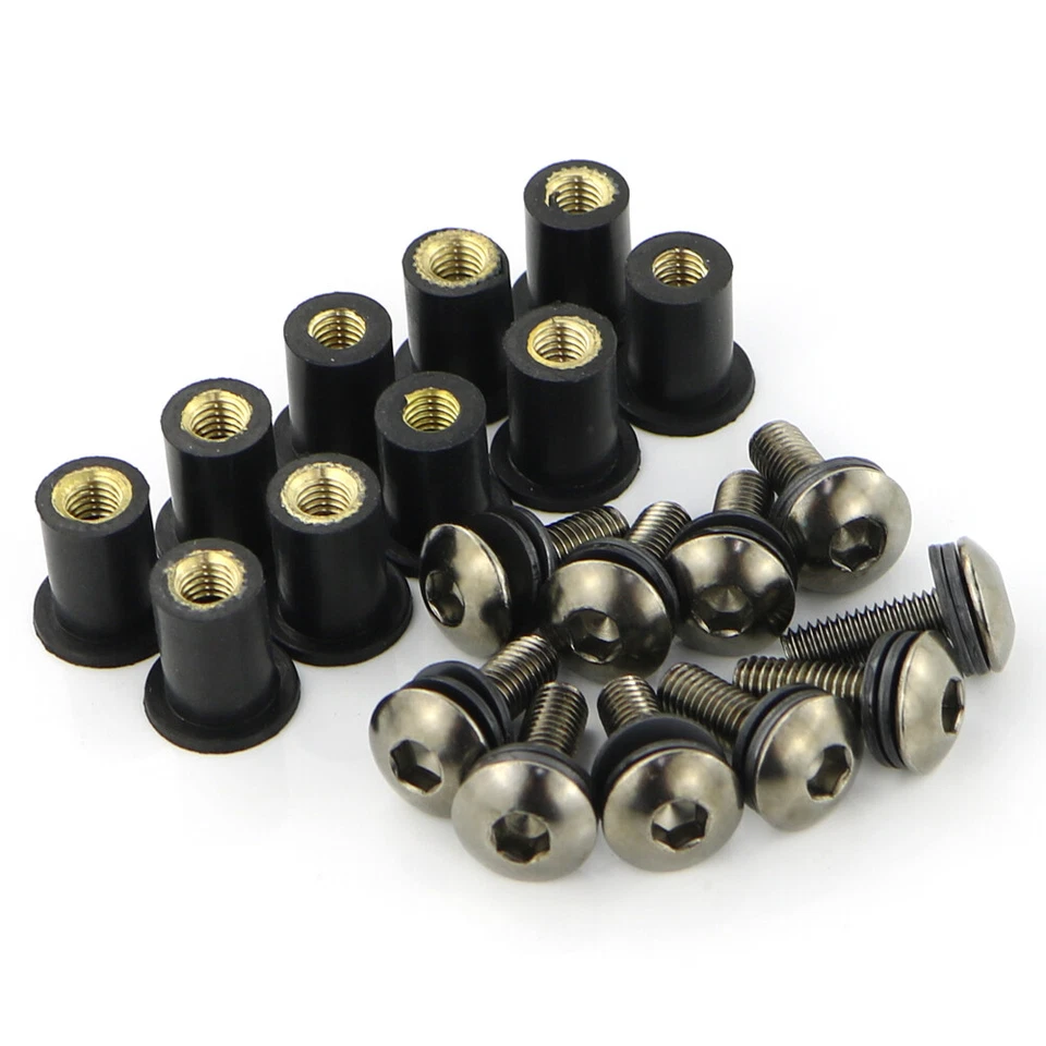 Aftermarket Fit For Kawasaki KLX400R 03-18 KLX450R 08-18  M5 Windscreen Bolt Kit - Image 3 of 4