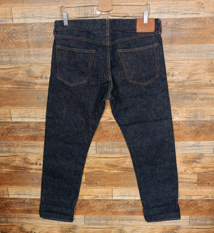 Jeans de mezclilla Wallace & Barnes Selvedge talla 32x34 medida 32x30 remache de acero delgado Foto 4 de 4