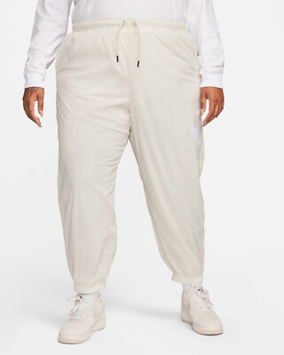 Nike Sportswear Essential Women's Mid-Rise Pants (Plus Size) Cream White Size 2X