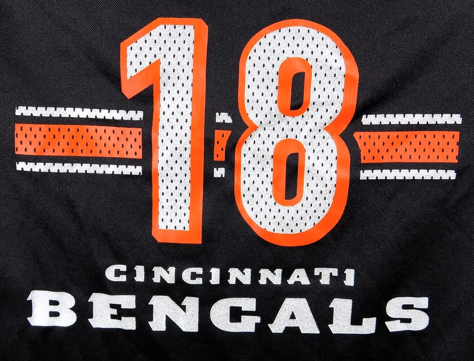 Camisa Cincinnati Bengals Para Mujer Grande Negra #18 AJ Verde Jersey Nueva Foto 4 de 4