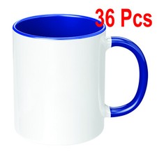 Sublimation Mug 11oz Dark Blue Coloured Inner Heat Press Ceramic Coffee x 36