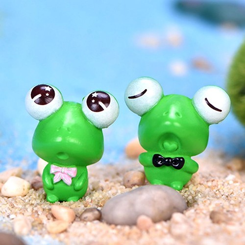 Fairy Bonsai Decor Micro Landscape Mini Statue Frog Ornament Miniature Frogs - Picture 8 of 9
