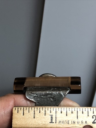 2. Anne-Marie Chagnon 925 Sterling Lucite Rectangle Ring, 15g, Adjustable - Picture 14 of 24
