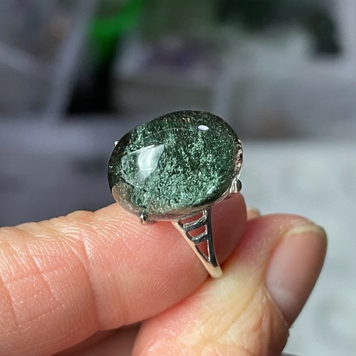 Natural Green phantom Natural Quartz crystal silver 925 Healing Reiki D090617 - Picture 8 of 8