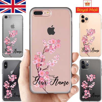 Personalised Name Silicone Phone Case Iphone 11 12 13 Xr 7 8 X Pro Max Mini C Uk Ebay