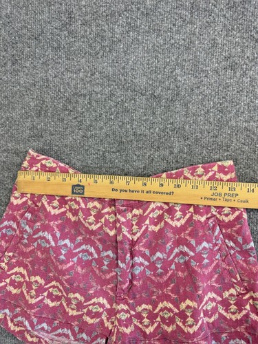 Free People Shorts Women's 4 Pink Multi Geometric Aztec Slash Pockets Boho - Picture 3 of 7